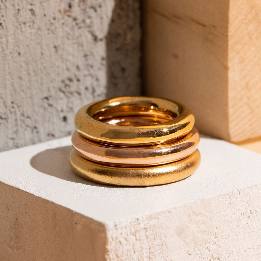 Gold-plated ring Donut - Fette - the jewel shop